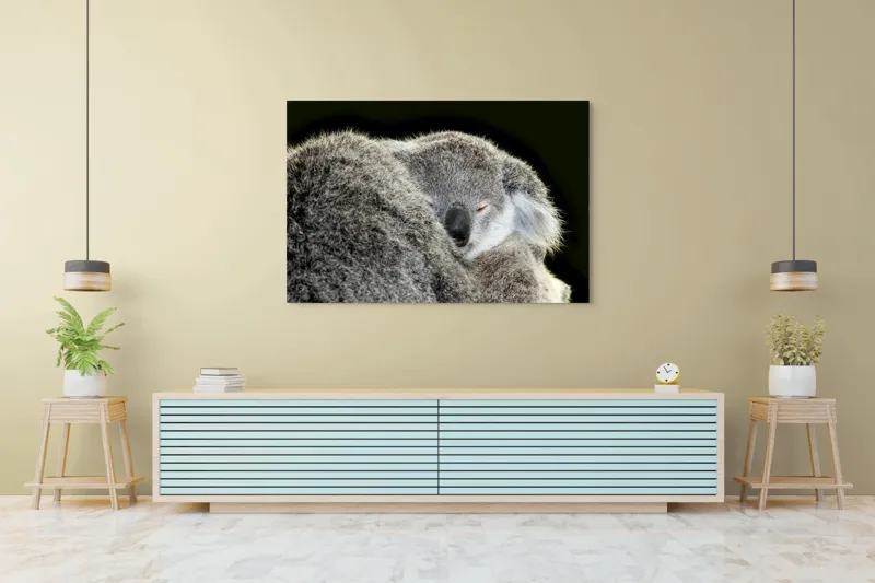 Tablou Canvas, "Visul liniștit al puiului de koala", Somn, Blândețe, Căldură, Blană, Koala, Liniște, Odihnă, 150 x 100 cm – poza 6