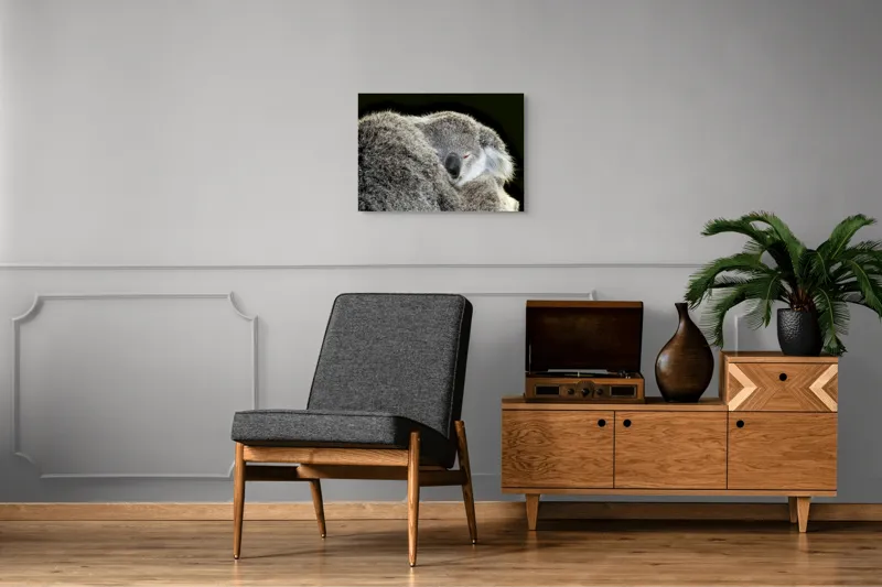 Tablou Canvas, "Visul liniștit al puiului de koala", Somn, Blândețe, Căldură, Blană, Koala, Liniște, Odihnă, 70 x 50 cm – poza 4