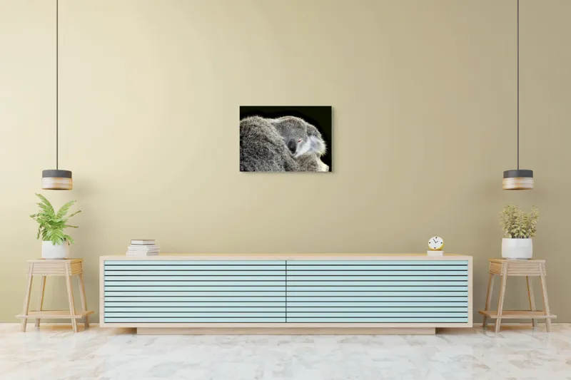 Tablou Canvas, "Visul liniștit al puiului de koala", Somn, Blândețe, Căldură, Blană, Koala, Liniște, Odihnă, 70 x 50 cm – poza 7