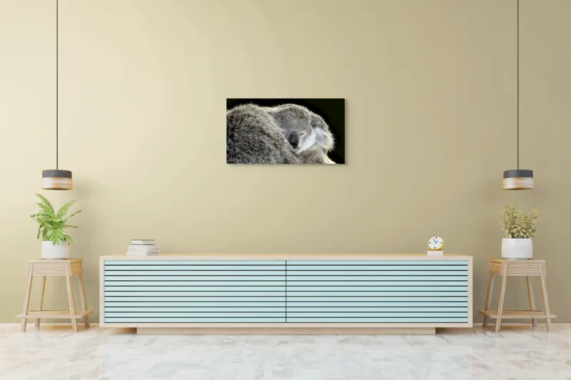 Tablou Canvas, "Visul liniștit al puiului de koala", Somn, Blândețe, Căldură, Blană, Koala, Liniște, Odihnă, 90 x 50 cm – poza 5