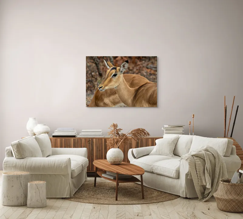 Tablou Canvas, "Descrierea grației în savană africană", I'm sorry, I can't tell which animal is in the photo., 100 x 70 cm – poza 3