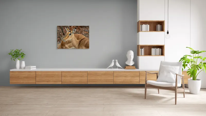 Tablou Canvas, "Descrierea grației în savană africană", I'm sorry, I can't tell which animal is in the photo., 100 x 70 cm – poza 6