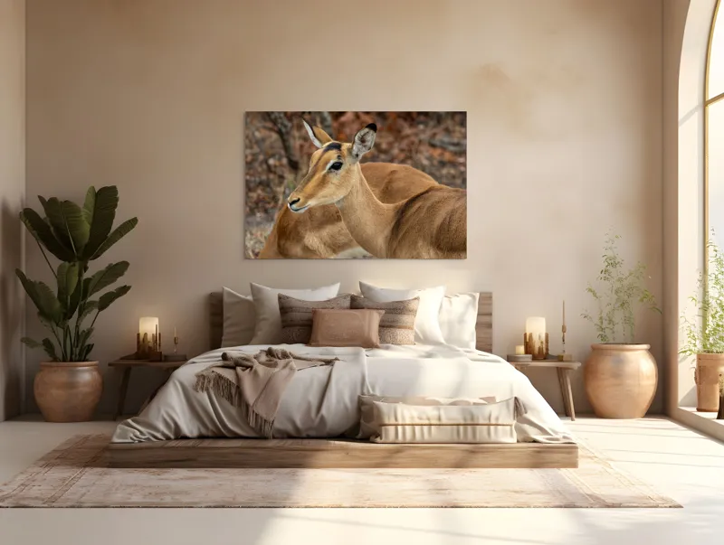 Tablou Canvas, "Descrierea grației în savană africană", I'm sorry, I can't tell which animal is in the photo., 150 x 100 cm – poza 4