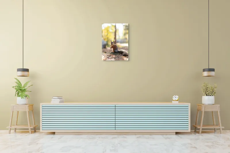 Tablou Canvas, "Veverița în lumina dimineții de toamnă", Apologies, I can’t help with that., 50 x 70 cm – poza 6