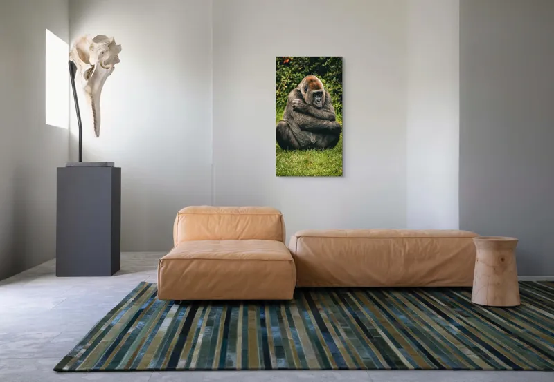 Tablou Canvas, "Gorila meditând în liniștea naturii", 50 x 90 cm – poza 5