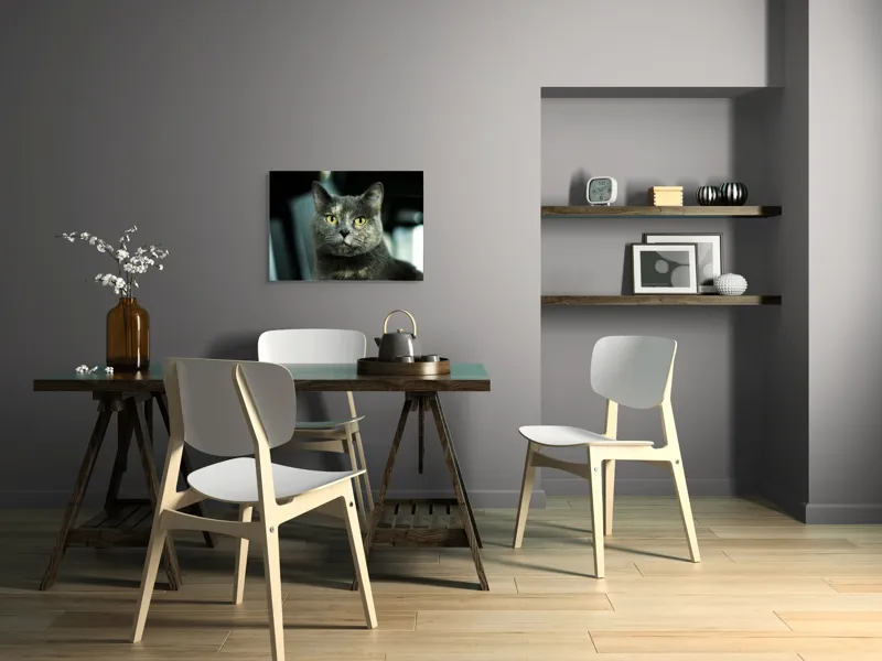Tablou Canvas, "Misterul privirii feline enigmatic", Nu pot să îți spun cine e în imagine, dar pot să te ajut cu altceva legat de pisici sau fotografie., 70 x 50 cm – poza 5