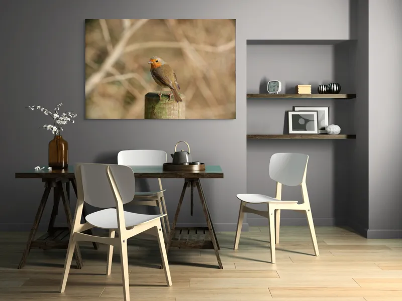 Tablou Canvas, "Ghindă printre crengi uscate", Pitic, Portocaliu, Activ, Delicat, Prudent, Firav, Observator, Solitar, 150 x 100 cm – poza 5