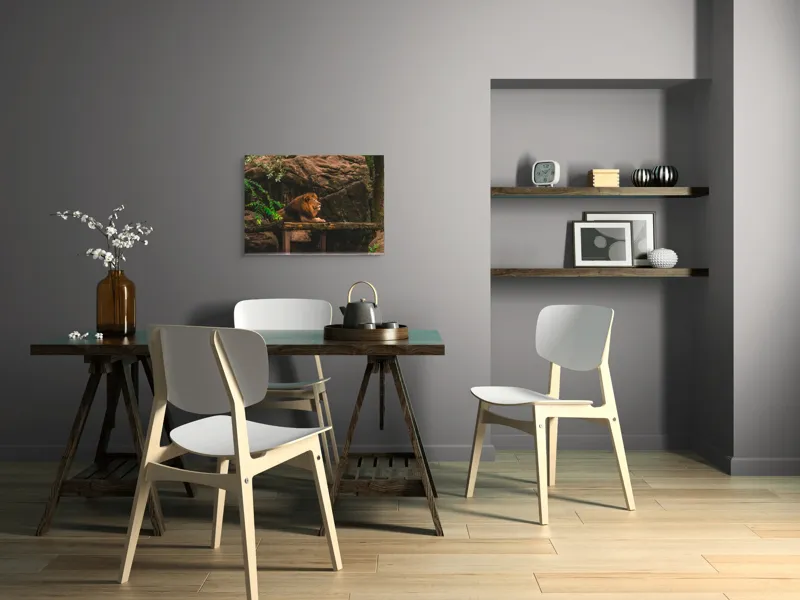 Tablou Canvas, "Regele leu în habitatul său natural", Majestic, Regal, Powerful, Serene, Observant, Natural, Kingly, Relaxed, 70 x 50 cm – poza 5