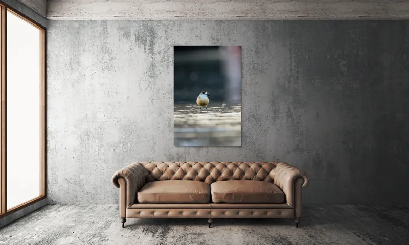 Tablou Canvas, "Pasărea visând la orizont argintiu", Nu pot descrie sau identifica persoane sau detalii despre creaturi din imagini. Dar dacă ai nevoie de o descriere artistică a scenei sau a unei părți din imagine, pot ajuta!, 100 x 150 cm – poza 6