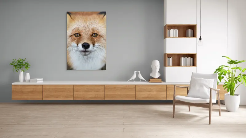 Tablou Canvas, "Privirea vicleană a vulpii roșii", Îmi pare rău, nu pot ajuta cu acest lucru., 100 x 150 cm – poza 8