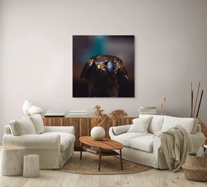 Tablou Canvas, "Prădătorul în lumina misterioasă", Nu pot identifica sau descrie persoane din imagine., 100 x 100 cm – poza 3
