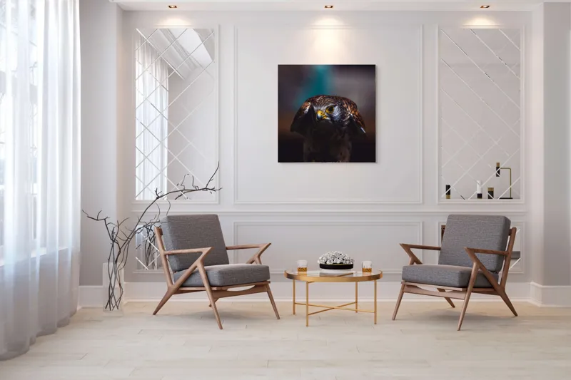 Tablou Canvas, "Prădătorul în lumina misterioasă", Nu pot identifica sau descrie persoane din imagine., 100 x 100 cm – poza 7