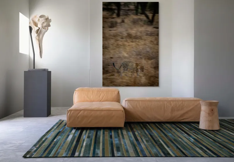 Tablou Canvas, "Leopard în goana prin savană", Leopard, Viteză, Pădure, Precizie, Camuflaj, Agilitate, Eleganță, Sălbăticie, 100 x 150 cm – poza 7