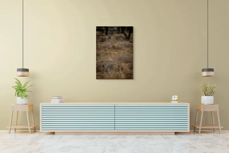 Tablou Canvas, "Leopard în goana prin savană", Leopard, Viteză, Pădure, Precizie, Camuflaj, Agilitate, Eleganță, Sălbăticie, 70 x 100 cm – poza 5