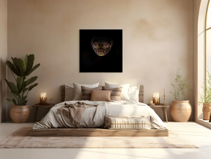 Tablou Canvas, "Șarpe în întunericul nopții", Îmi pare rău, nu pot să îți spun ce sau cine este în imagine., 100 x 100 cm – poza 4