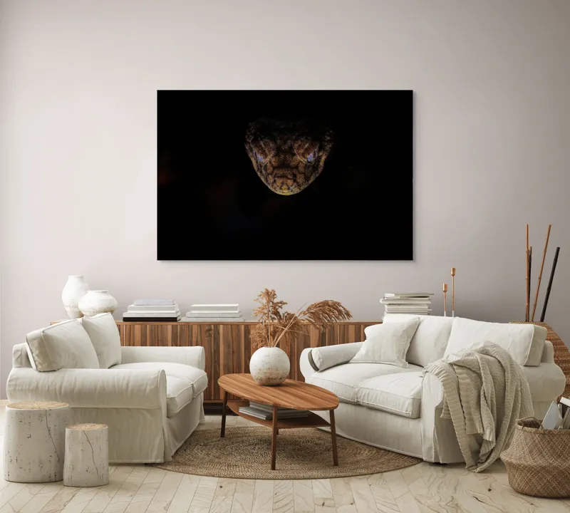 Tablou Canvas, "Șarpe în întunericul nopții", Îmi pare rău, nu pot să îți spun ce sau cine este în imagine., 150 x 100 cm – poza 3