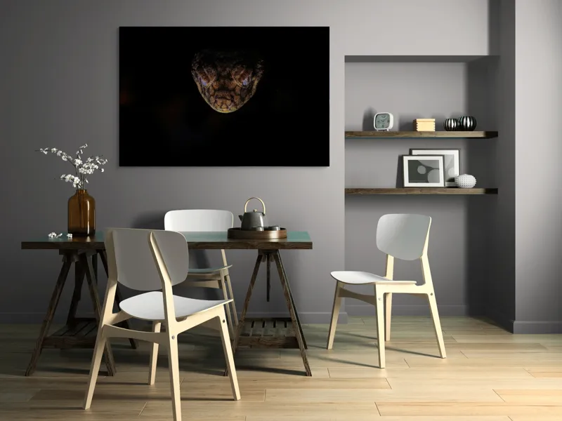 Tablou Canvas, "Șarpe în întunericul nopții", Îmi pare rău, nu pot să îți spun ce sau cine este în imagine., 150 x 100 cm – poza 5