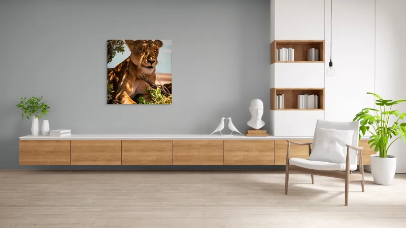 Tablou Canvas, "Leoaica sub umbra unui copac", Nu pot spune cine este în această imagine., 100 x 100 cm – poza 8