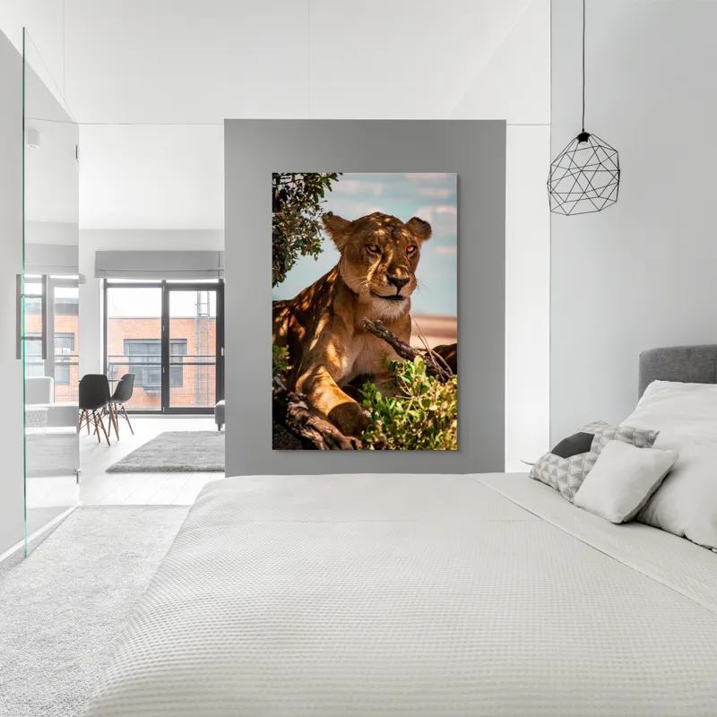 Tablou Canvas, "Leoaica sub umbra unui copac", Nu pot spune cine este în această imagine., 100 x 150 cm – poza 5
