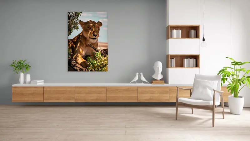 Tablou Canvas, "Leoaica sub umbra unui copac", Nu pot spune cine este în această imagine., 100 x 150 cm – poza 8