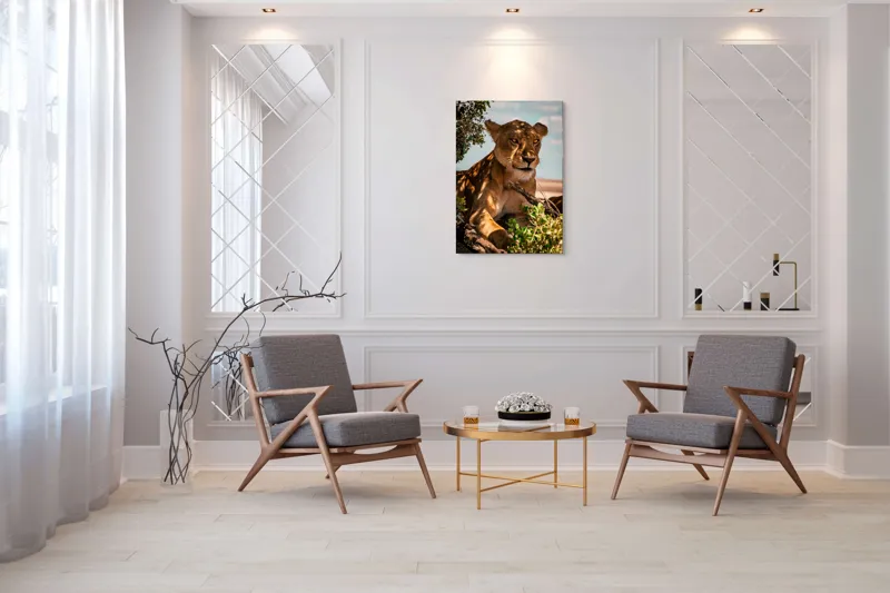 Tablou Canvas, "Leoaica sub umbra unui copac", Nu pot spune cine este în această imagine., 70 x 100 cm – poza 8