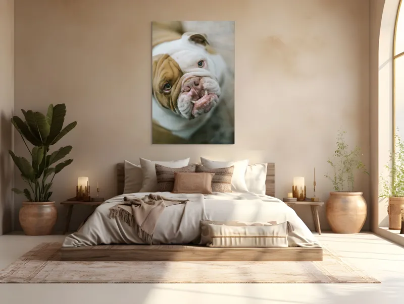 Tablou Canvas, "Prietenie prin privire expresivă", Nu pot să spun cine este în imagine., 100 x 150 cm – poza 3
