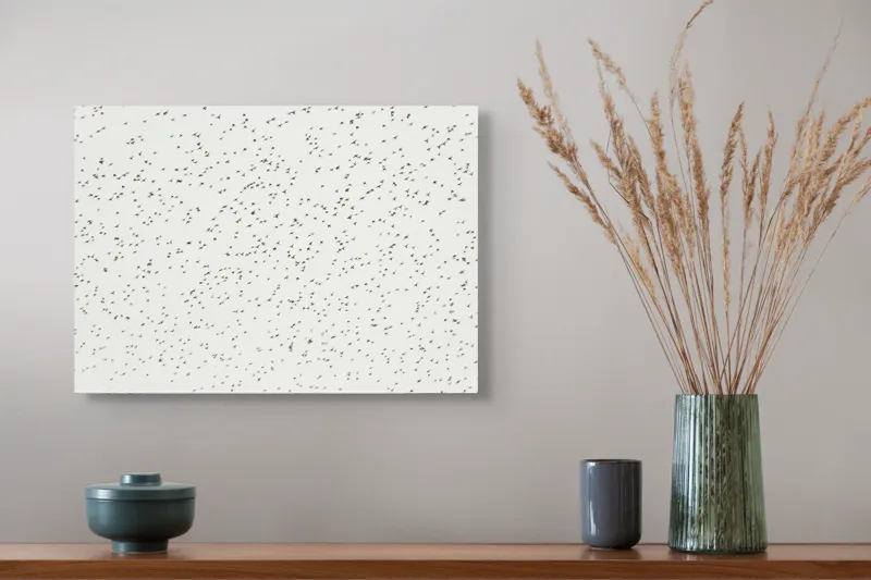 Tablou Canvas, "Dansul armonios al păsărilor în cer", Păsări, Cer, Zbor, Întindere, Grup, Mișcare, Natură, Libertate, 54 x 39 cm – poza 4