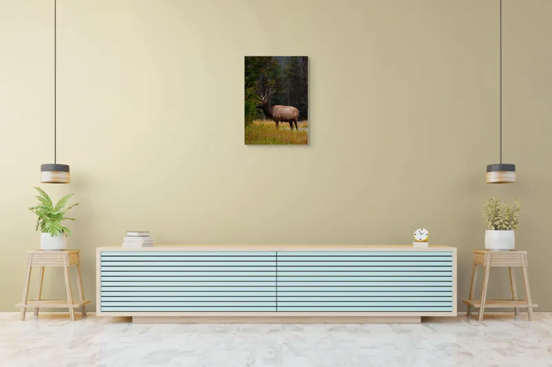 Tablou Canvas, "Cerbul singuratic în pădurea tăcută", 50 x 70 cm – poza 6