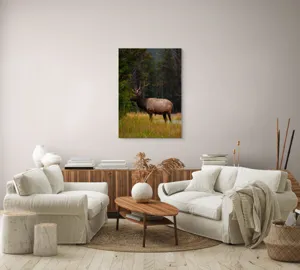 Tablou Canvas, "Cerbul singuratic în pădurea tăcută", 70 x 100 cm – poza 4