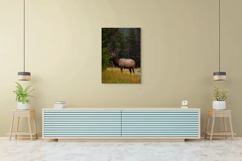 Tablou Canvas, "Cerbul singuratic în pădurea tăcută", 70 x 100 cm – poza 5