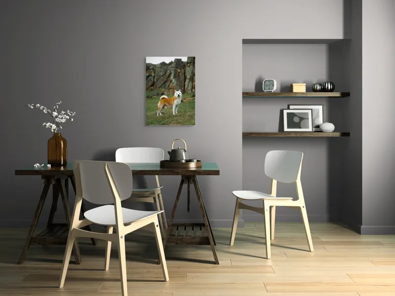 Tablou Canvas, "Câine în peisaj stâncos și verde", Nu pot spune cine este în imagine, dar pot să spun că este un câine într-un peisaj stâncos., 50 x 70 cm – poza 5