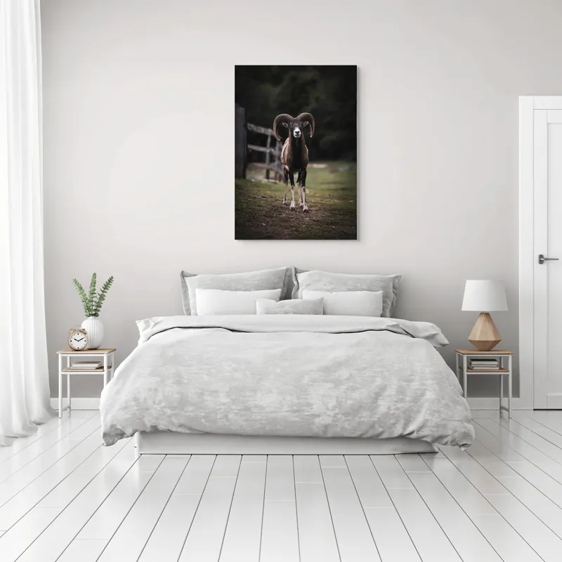 Tablou Canvas, "Berbecul în pădurea solitară misterioasă", I don't know who this is., 70 x 100 cm – poza 3
