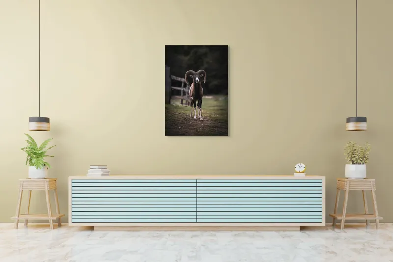 Tablou Canvas, "Berbecul în pădurea solitară misterioasă", I don't know who this is., 70 x 100 cm – poza 5