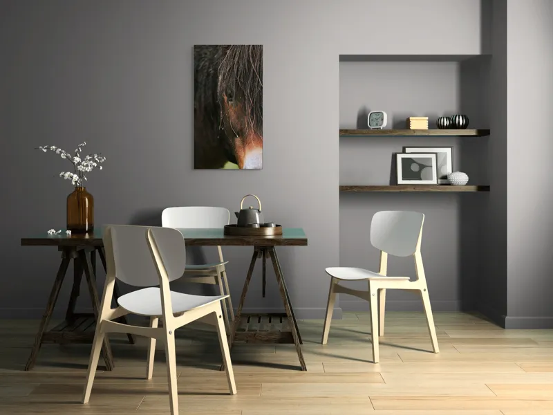 Tablou Canvas, "Privirea enigmatică a calului păduratic", Cal, Ochi, Frumusețe, Mister, Natură, 50 x 90 cm – poza 4