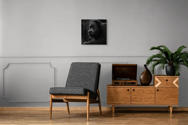 Tablou Canvas, "Iubire maternă în sălbăticie", Mamă, Pui, Îmbrățișare, Protecție, Dragoste, Blândețe, Natură, Grijă, Relație, Afectivitate, 50 x 50 cm – poza 6