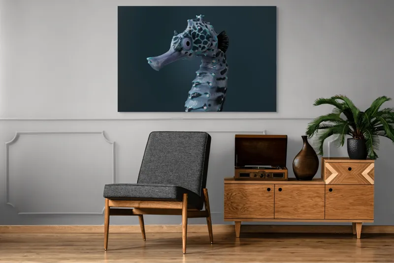 Tablou Canvas, "Căluț de mare multicolor enigmatic", Nu știu cine este în imagine., 150 x 100 cm – poza 8