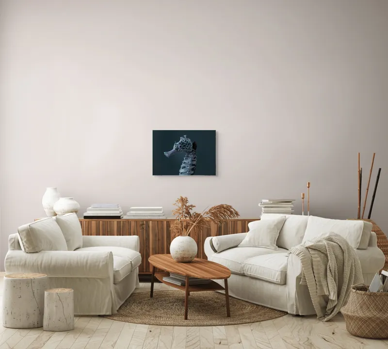 Tablou Canvas, "Căluț de mare multicolor enigmatic", Nu știu cine este în imagine., 54 x 39 cm – poza 5