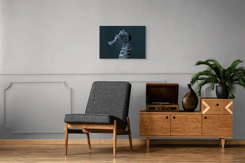 Tablou Canvas, "Căluț de mare multicolor enigmatic", Nu știu cine este în imagine., 70 x 50 cm – poza 4