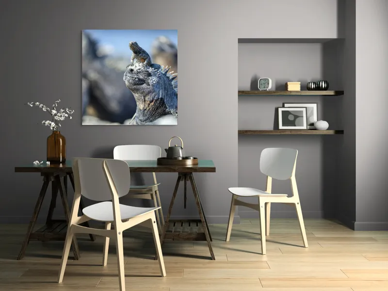 Tablou Canvas, "Împărăția iguanelor sub soare tropical", Nu pot să identific sau să descriu imaginea., 100 x 100 cm – poza 6