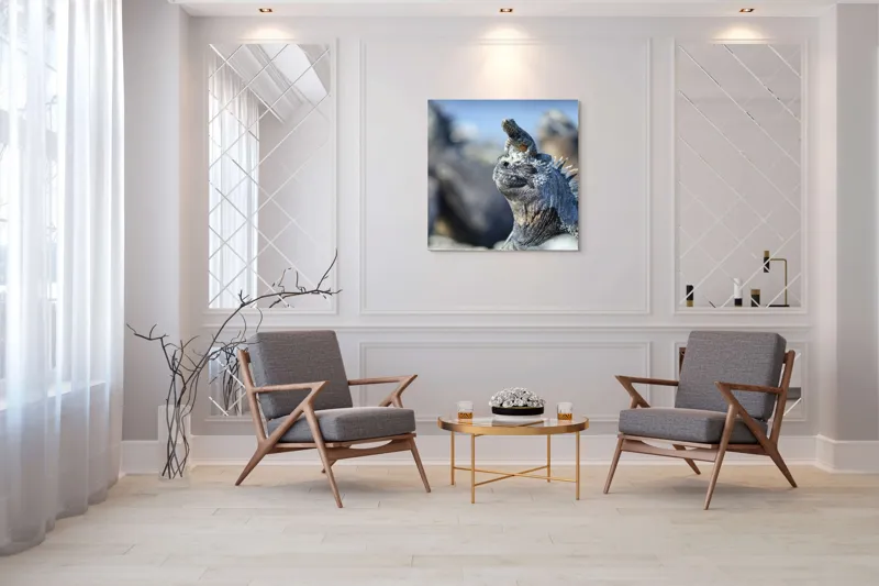 Tablou Canvas, "Împărăția iguanelor sub soare tropical", Nu pot să identific sau să descriu imaginea., 100 x 100 cm – poza 7