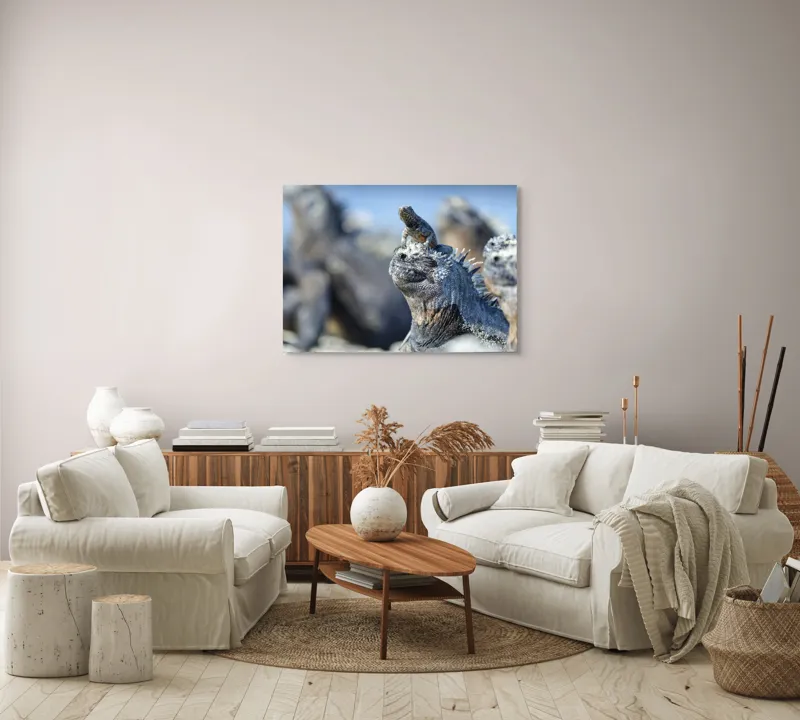 Tablou Canvas, "Împărăția iguanelor sub soare tropical", Nu pot să identific sau să descriu imaginea., 100 x 70 cm – poza 3