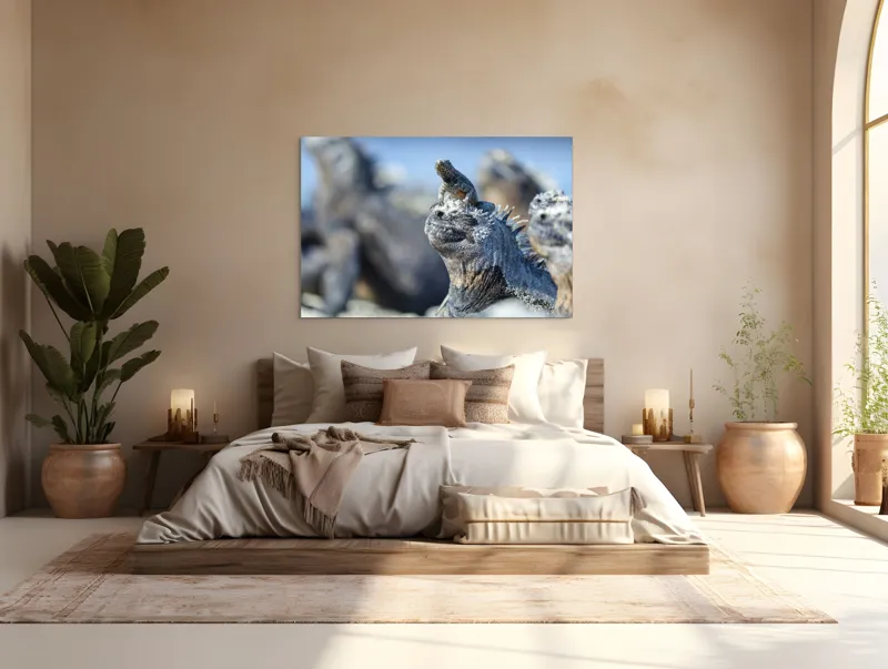 Tablou Canvas, "Împărăția iguanelor sub soare tropical", Nu pot să identific sau să descriu imaginea., 150 x 100 cm – poza 4