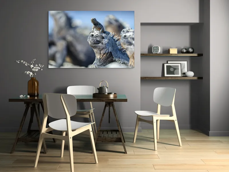 Tablou Canvas, "Împărăția iguanelor sub soare tropical", Nu pot să identific sau să descriu imaginea., 150 x 100 cm – poza 5