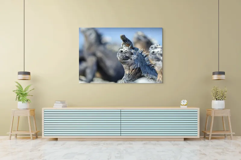 Tablou Canvas, "Împărăția iguanelor sub soare tropical", Nu pot să identific sau să descriu imaginea., 150 x 100 cm – poza 6