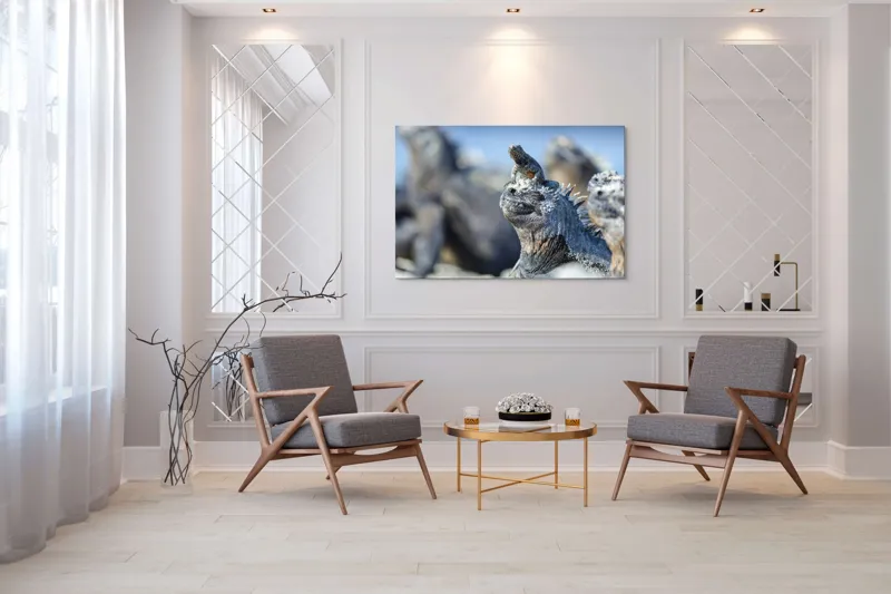 Tablou Canvas, "Împărăția iguanelor sub soare tropical", Nu pot să identific sau să descriu imaginea., 150 x 100 cm – poza 7