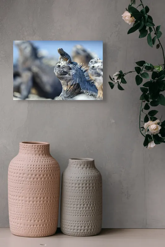 Tablou Canvas, "Împărăția iguanelor sub soare tropical", Nu pot să identific sau să descriu imaginea., 39 x 26 cm – poza 4