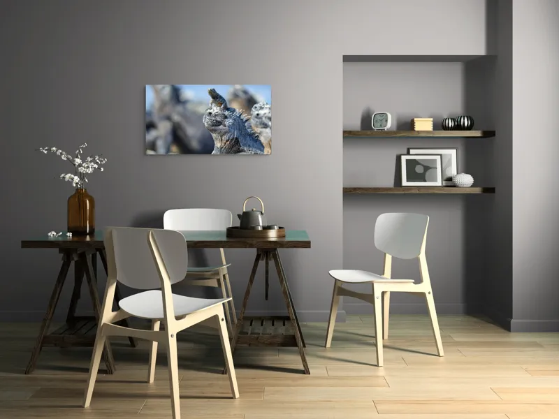Tablou Canvas, "Împărăția iguanelor sub soare tropical", Nu pot să identific sau să descriu imaginea., 90 x 50 cm – poza 3
