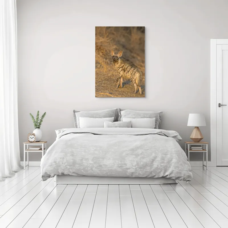 Tablou Canvas, "Hiena în lumina asfințitului african", I don't know who this is., 70 x 100 cm – poza 3