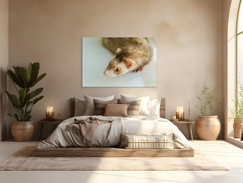 Tablou Canvas, "Jocul jucăuș al dihorului domestic", Nu pot spune cine este în imagine, dar pare a fi un dihor., 150 x 100 cm – poza 4