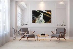 Tablou Canvas, "Țestoasa în așteptarea aventurii acvatice", 150 x 100 cm – poza 7